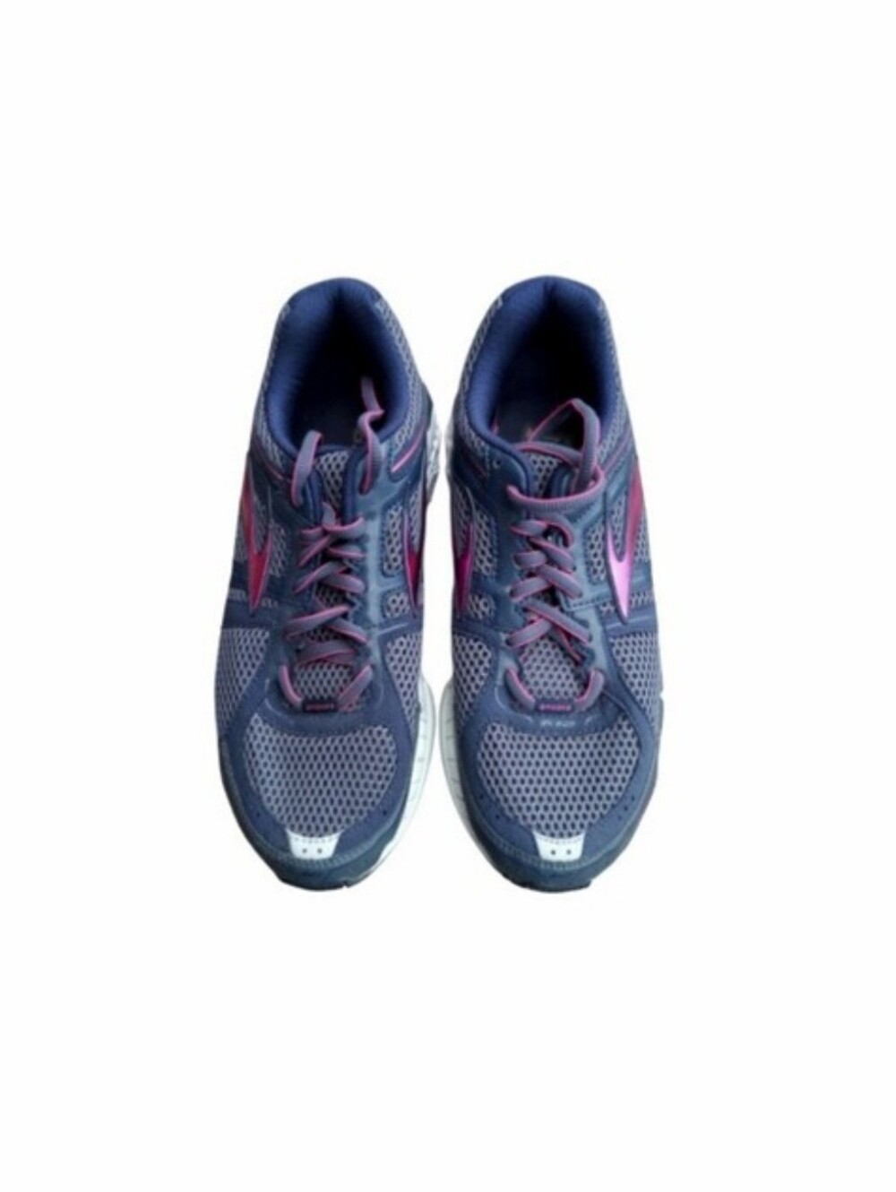 Brooks Addiction 12 Athletic Run Jog Walk Shoe Sneaker Blue Gray Pink Women 9.5 - Picture 6 of 8